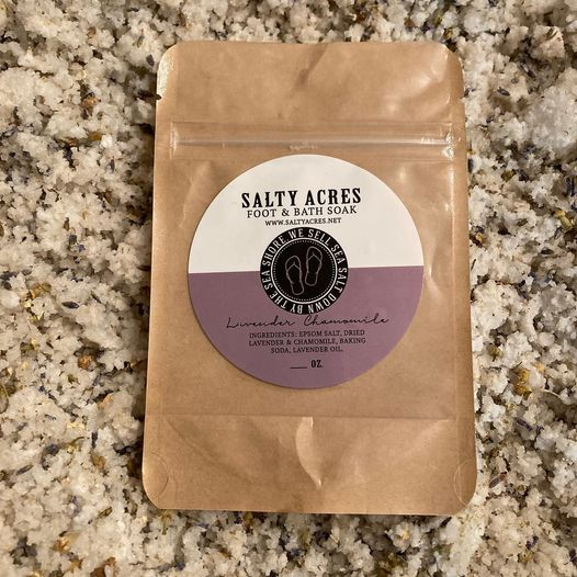CapeMaySeaSalt's tweet photo. Our hand harvested epsom soaks with chamomile and lavender buds are back in stock! Perfect for your dancer or athlete in the family! Soak for twenty minutes in very warm water! Your feet/ body will thank you!! https://t.co/oDxFvGlauG