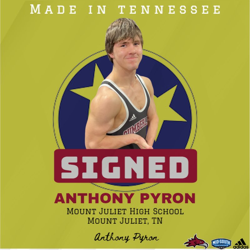 Join us in welcoming Anthony Pyron  to the Phoenix family! Anthony is a NHSCA All-American, Tennessee State Champion, and a two time place winner. #madeintennessee
