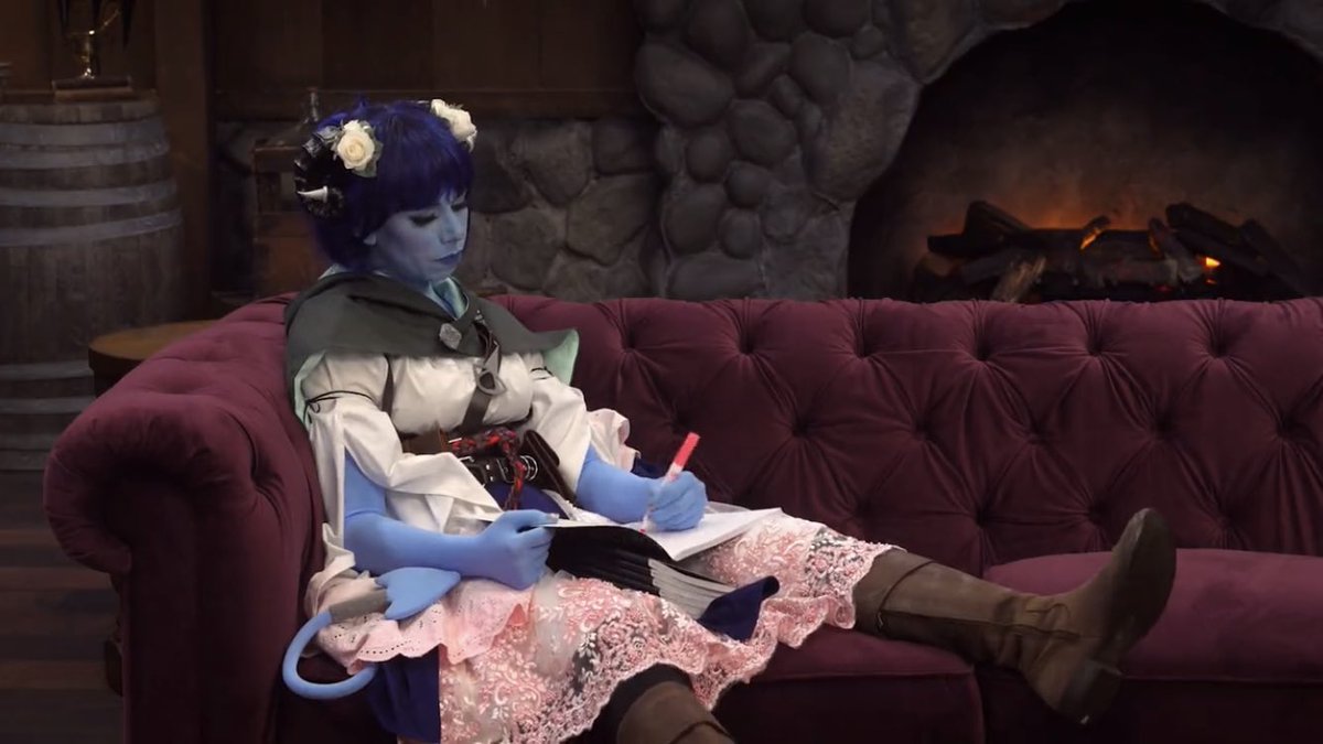 drsarascofield's tweet image. the laura bailey critical role characters cosplay trio is finally complete