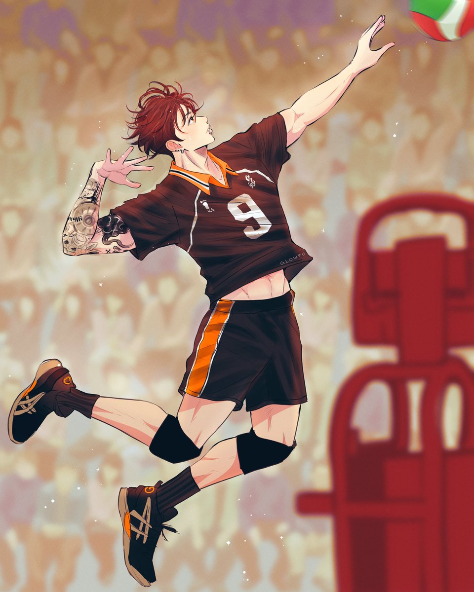 the setter does a spike! 💥🏐 jungkook as kageyama