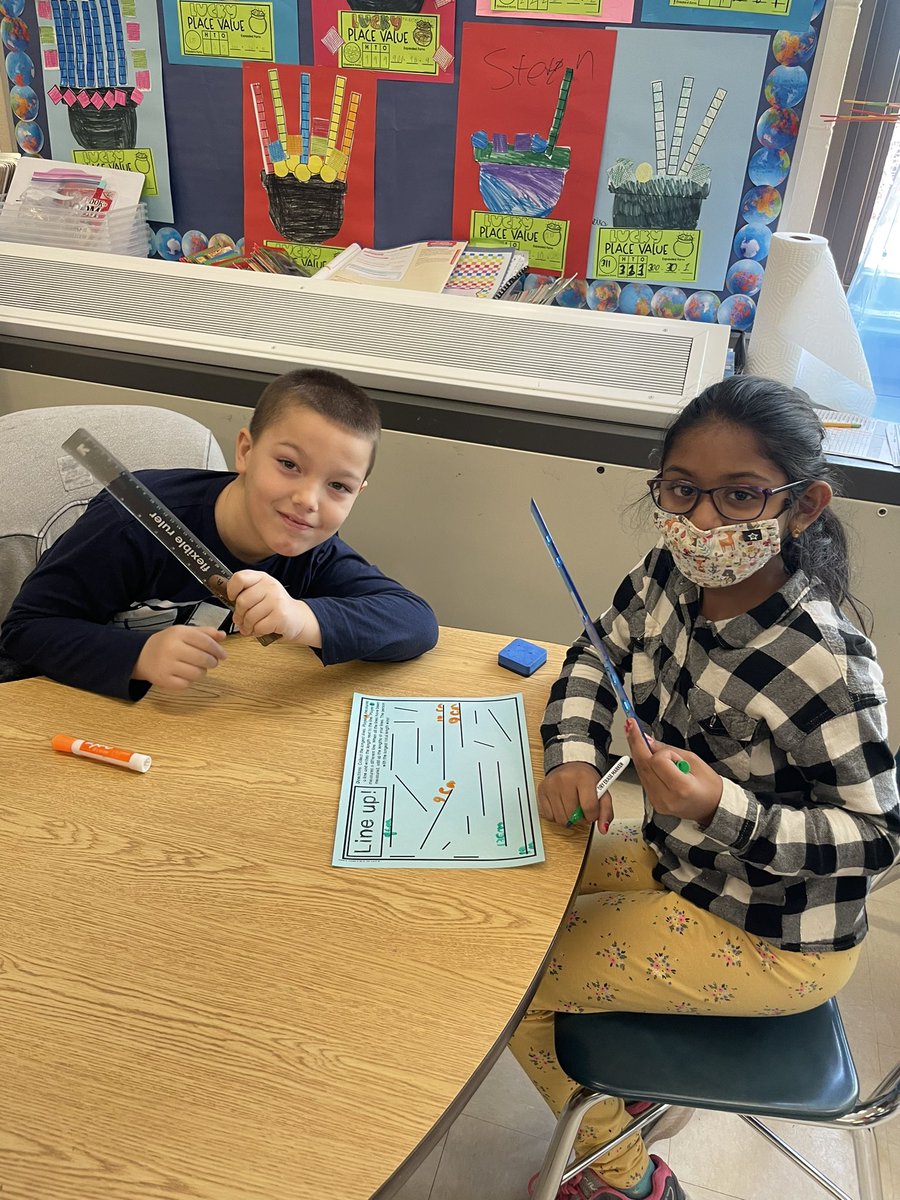 Line up! Partners played a measuring game today! 📏#IGinspires #RTSD26learns