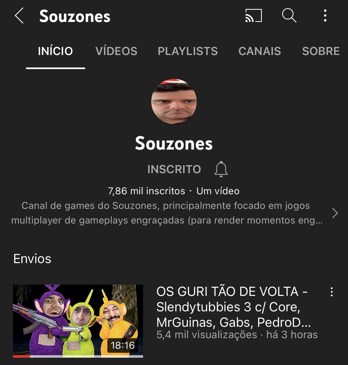 Renan Souzones on X: E não era pegadinha de primeiro de abril: eu  realmente tinha um anúncio pra fazer hoje! 😂 Lancei meu canal de games  onde estarão minhas gameplays com amigos