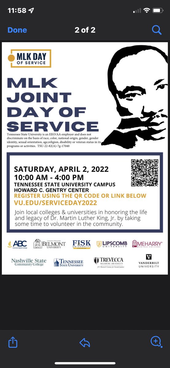 TSU_AARC's tweet image. Looking for a way to spend your Saturday? Head over to the Gentry Center for the MLK Joint Day of Service! 

#tsuasc #asc #tsu #tnstate #tennesseestateuniversity #hbcu #mlk #dayofservice #martinlutherking #weekend