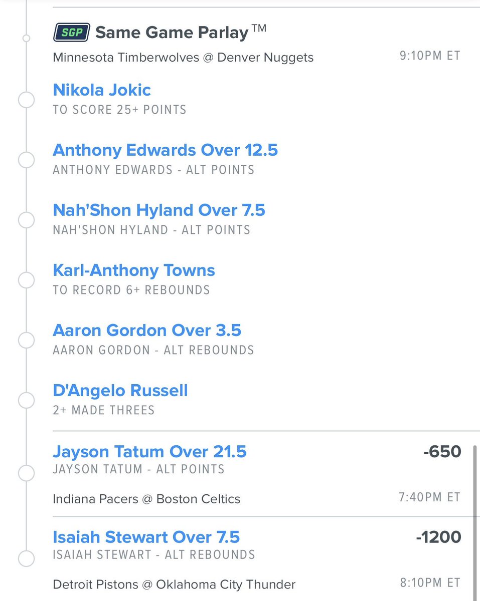 LabBettersPhD's tweet photo. 4/1/22 Play #3 the doc doesn’t mind a full unit here even with the +5021 odds. Some good matchups and tight playoff races = alt prop hits 4 the patients 🥼 🧪 🧫 #GamblingTwitter https://t.co/BSgTE8FldX