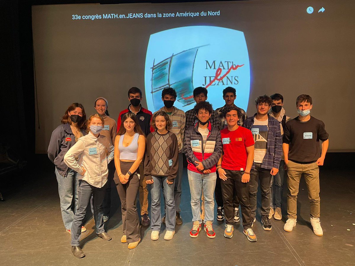 math_nord's tweet photo. Des élèves heureux de leur congrès!! Merci à tous!!
@MAThenJEANS @LILAschoolLA @lelyceeSF @LyceeSF @NicolasVillem1 @CiMariedeFrance @gerbeux https://t.co/dyRjtWQMj6