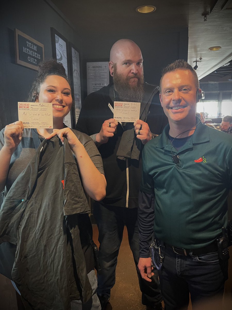 Certified Trainers in the house!!  So proud of Melanie and Erik. ATLs well deserved for helping all 4 key results. <a href="/Chilis/">Chili's Grill & Bar</a> <a href="/queenpalpal/">Lisa Willingham</a> @mk00625 <a href="/colton_balch/">Colton Balch</a>