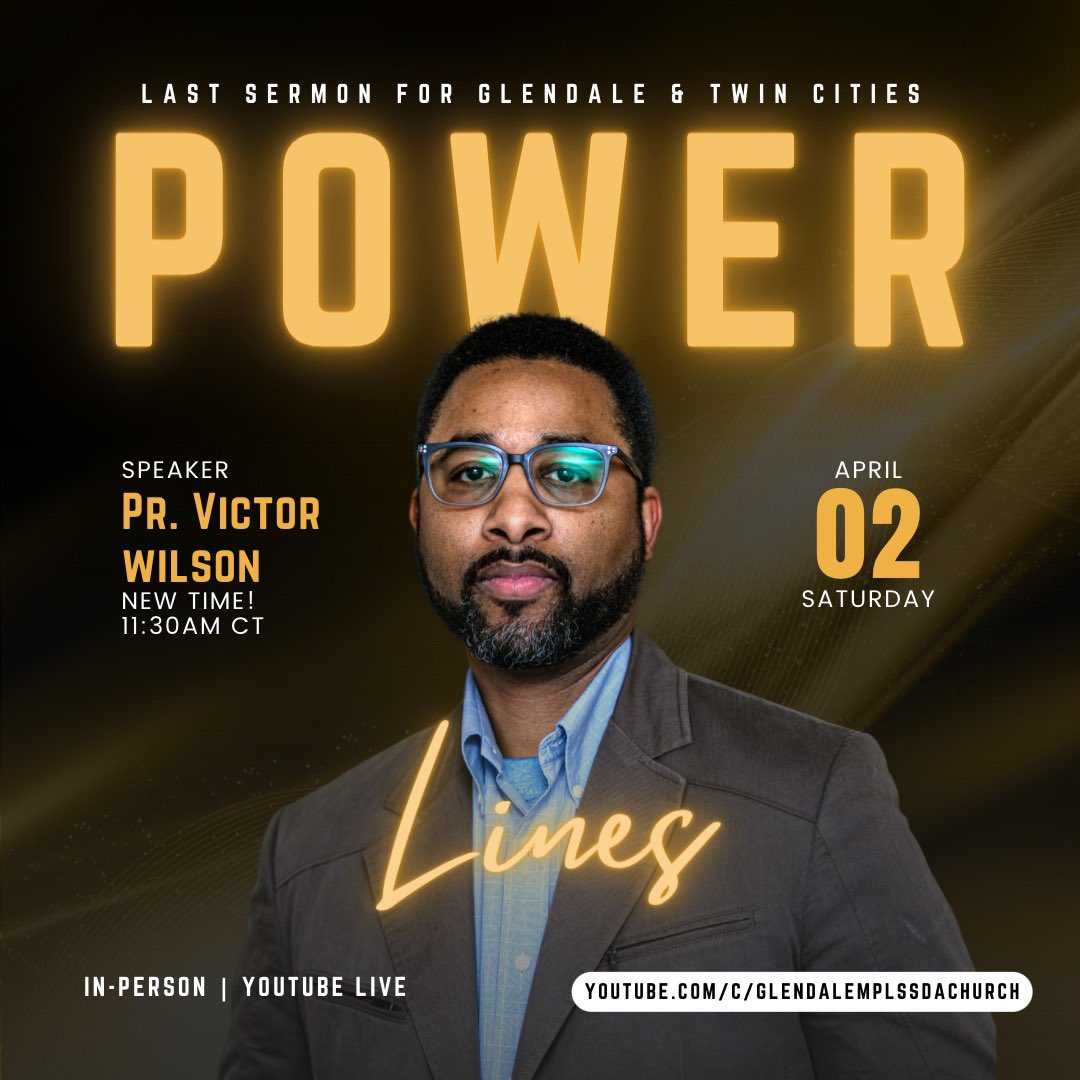 Join us for Pastor Wilson’s last sermon as pastor of GlendaleMpls. New Service Time! 11:30am.