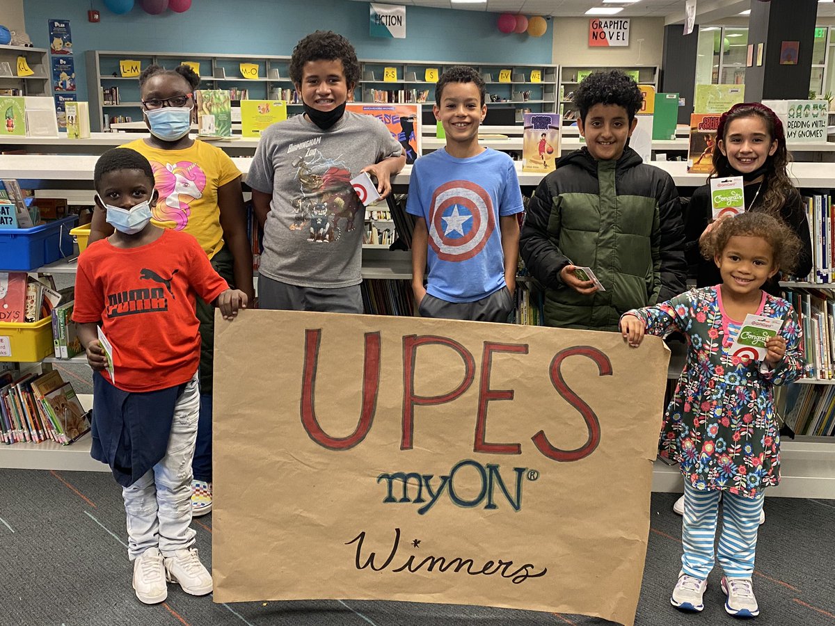 UPESlibrary's tweet photo. Congratulations to all the reader leaders during out @TCSBoardofEd @myONreader March Madness challenge. We may not have won in the last round, but with over 250k minutes for this month, I’d say we still won! Congrats @oakdaleelement on their win! #upesreads https://t.co/H07aWbPEgS