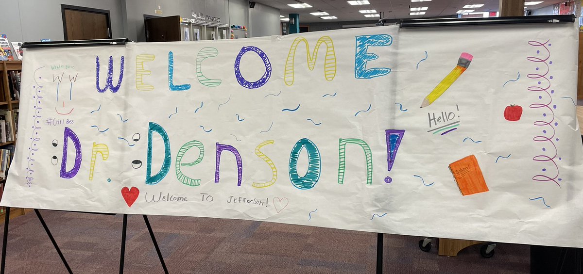 drsefrit's tweet photo. It was exciting to welcome our new principal, Dr. Amanda Denson, to @JeffersonSCSD this morning! Thrilled to have Dr. Denson join our SCSD family. #scsdBEST https://t.co/RNnKIRFHD0