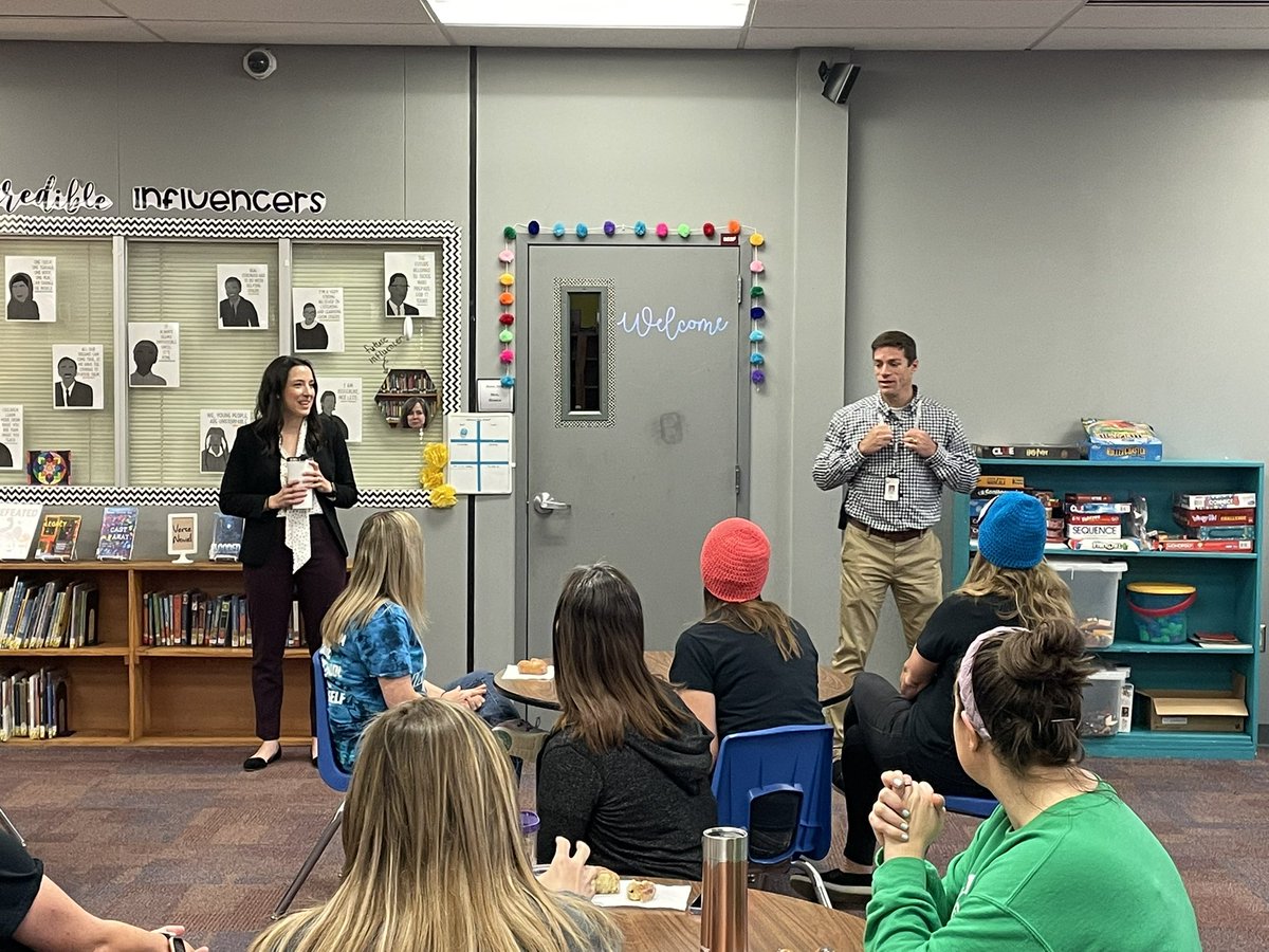 drsefrit's tweet photo. It was exciting to welcome our new principal, Dr. Amanda Denson, to @JeffersonSCSD this morning! Thrilled to have Dr. Denson join our SCSD family. #scsdBEST https://t.co/RNnKIRFHD0