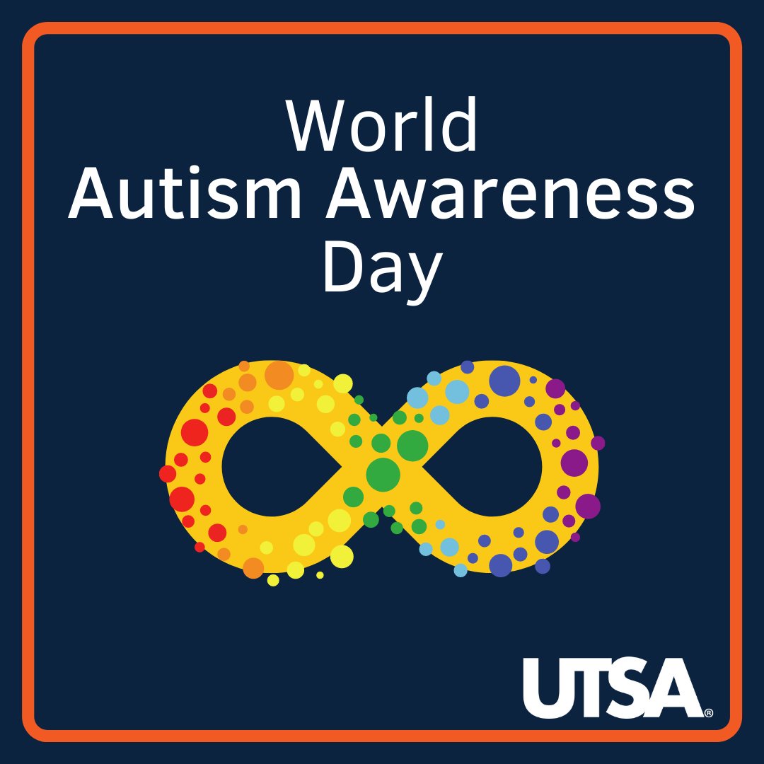 UTSA's tweet photo. On World Autism Awareness Day, let's make the world more understanding, accepting and inclusive for all. 

#UTSA #WAAD https://t.co/DuxnWBF45n