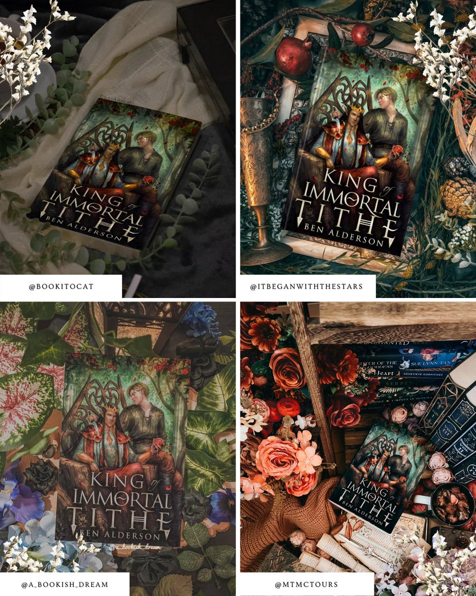 mtmctours's tweet photo. Huge thanks to our lovely hosts for all the beautiful cover reveal photos for King of Immortal Tithe by @BenAldersonBook! Head over to our instagram hashtag to read more about the book 🍃 https://t.co/qqClx27gfG
Out on September 3rd, 2022! https://t.co/NZn1K5gW9R