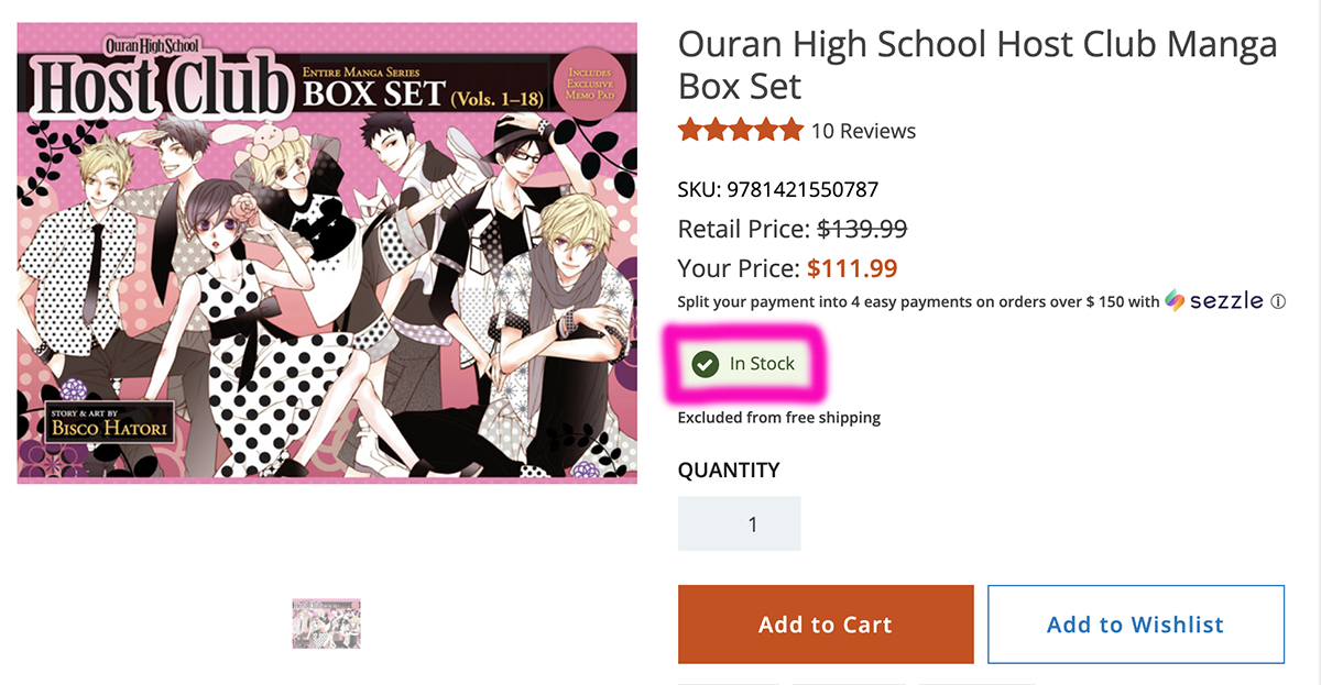Right Stuf has the Ouran High School Host Club Manga Box Set in stock!