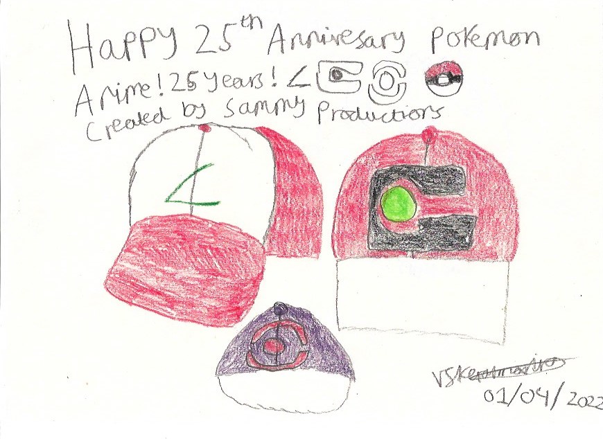 NivasSammy's tweet image. Happy 25th Anniversary to the Pokemon Anime! To celebrate this milestone I have created a sketch of  Ash's Kanto and Journeys hat along with a concept of his gen 9 hat if he still continues to travel in gen 9. Looking forward to more in the anime! #Anipoke #Anipoke25 #Pokeani25