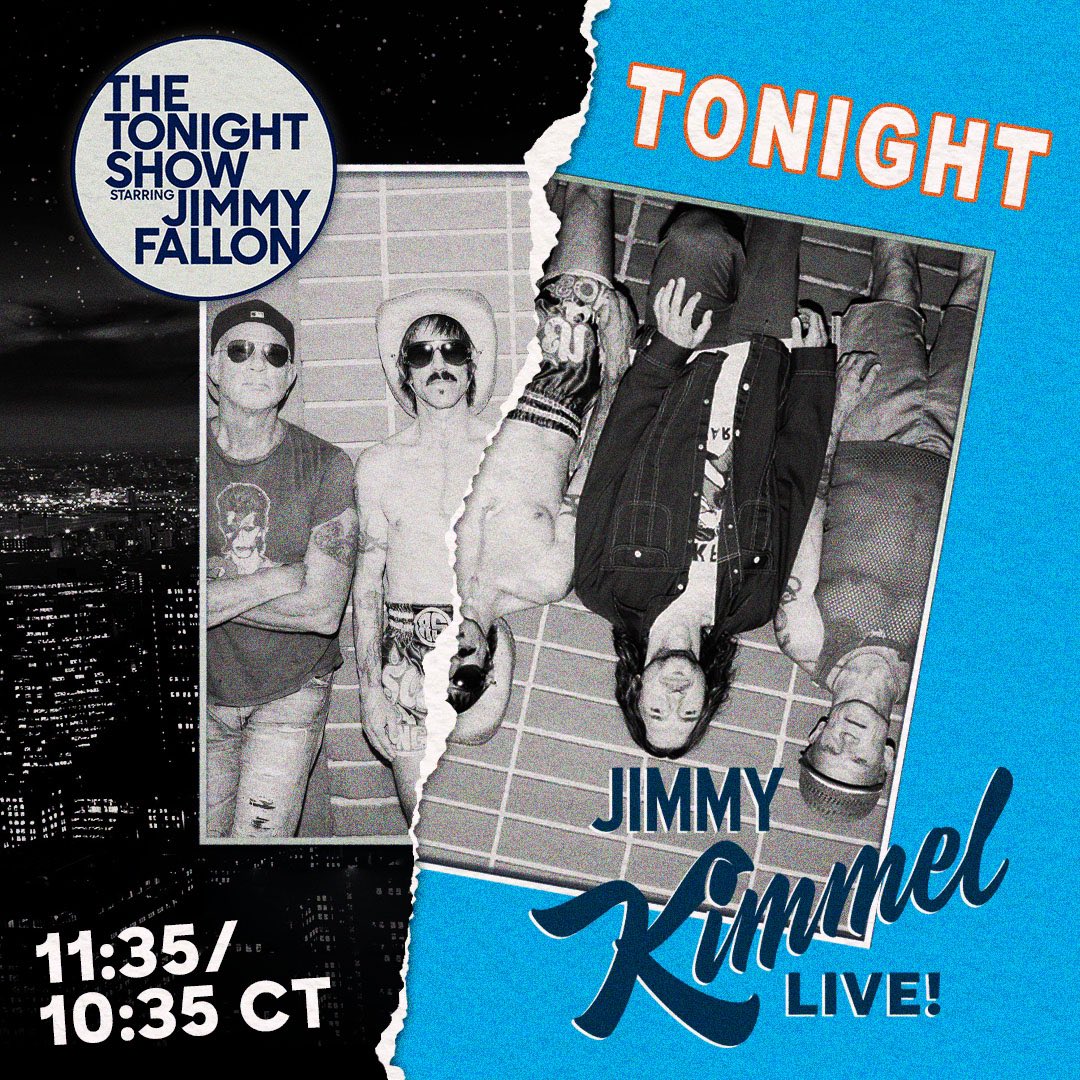 One Band...
One Night Only...
Two Late Night TV Performances...
Two Coasts...
Two Different Songs...
#UnlimitedLove on <a href="/JimmyKimmelLive/">Jimmy Kimmel Live</a> and <a href="/FallonTonight/">The Tonight Show</a> TONIGHT at 11:35/10:35ct!!