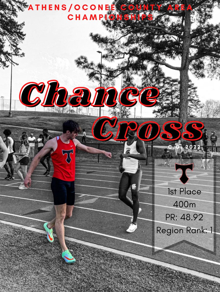 BySportMediaUGA (@bysportmediauga) on Twitter photo Chance Cross from North Oconee with his new personal record of 48.92 in the boys 400m dash! #aoatc22 #introsports22 <a href="/carolinecraig59/">Caroline Craig</a> <a href="/NOCTitans/">North Oconee Titans</a> Chance Cross from North Oconee with his new personal record of 48.92 in the boys 400m dash! #aoatc22 #introsports22 <a href="/carolinecraig59/">Caroline Craig</a> <a href="/NOCTitans/">North Oconee Titans</a>