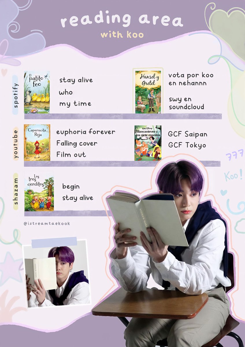 istreamtaekook's tweet photo. 📚... reading area w/ koo

Les traemos una nueva dinámica enfocada en Jungkook que pueden realizar en cualquier momento del día ♡

#GetWellSoonJungkook

방탄소년단 정국 #방탄소년단정국 #전정국 #정국 #JUNGKOOK  ジョングク https://t.co/ZRo4GqNmfY
