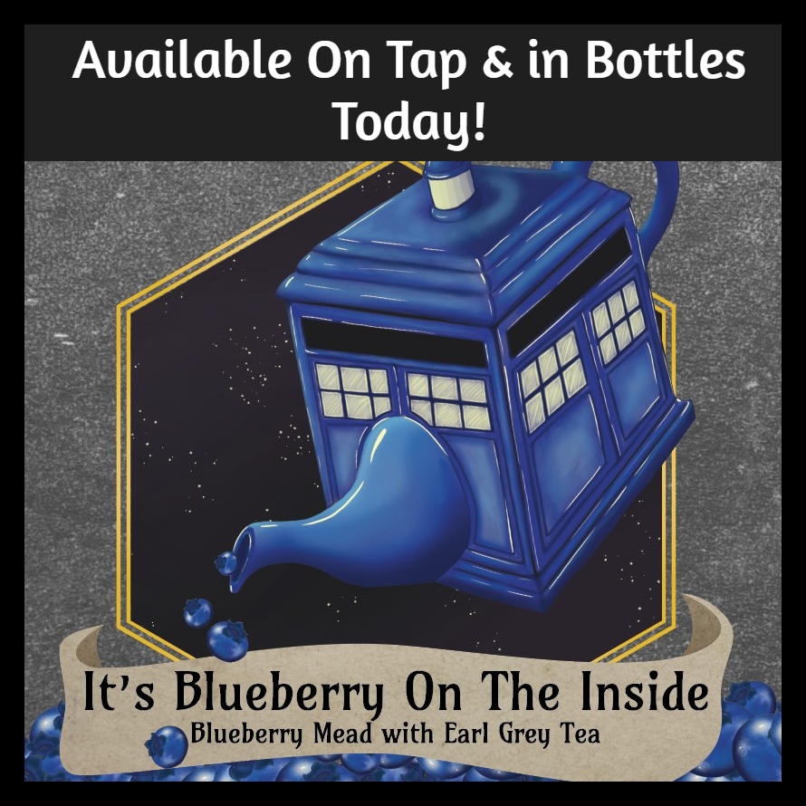 SnFMeadery's tweet photo. It's Blueberry on the Inside is back from it's wibbly wobbly timey wimey hiatus.
This earl grey & blueberry delight is back on tap and in bottles starting today!
.
.
.
.
#scaleandfeathermead #scaleandfeather #mead #itsblueberryontheinside #blueberry #earlgrey https://t.co/c409890FyR