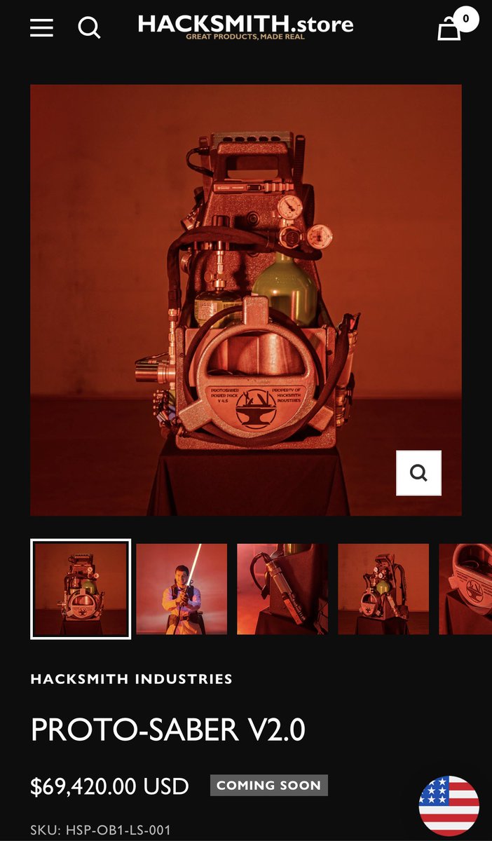 A real lightsaber with the price 69,420