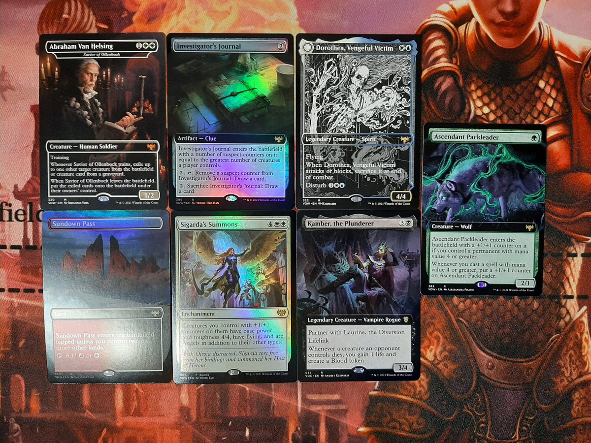 1on1cards's tweet photo. Pulls from tonight's Magic Giveaway and opening! To enter the giveaway be subscribed, like the video, and comment your favorite card pulled in the video. Check it out here: 

https://t.co/atl4DgR3FX

#1on1cards #magicthegathering #giveaway #tcg #crimsonvow #mtg https://t.co/rZr3m2rl3V