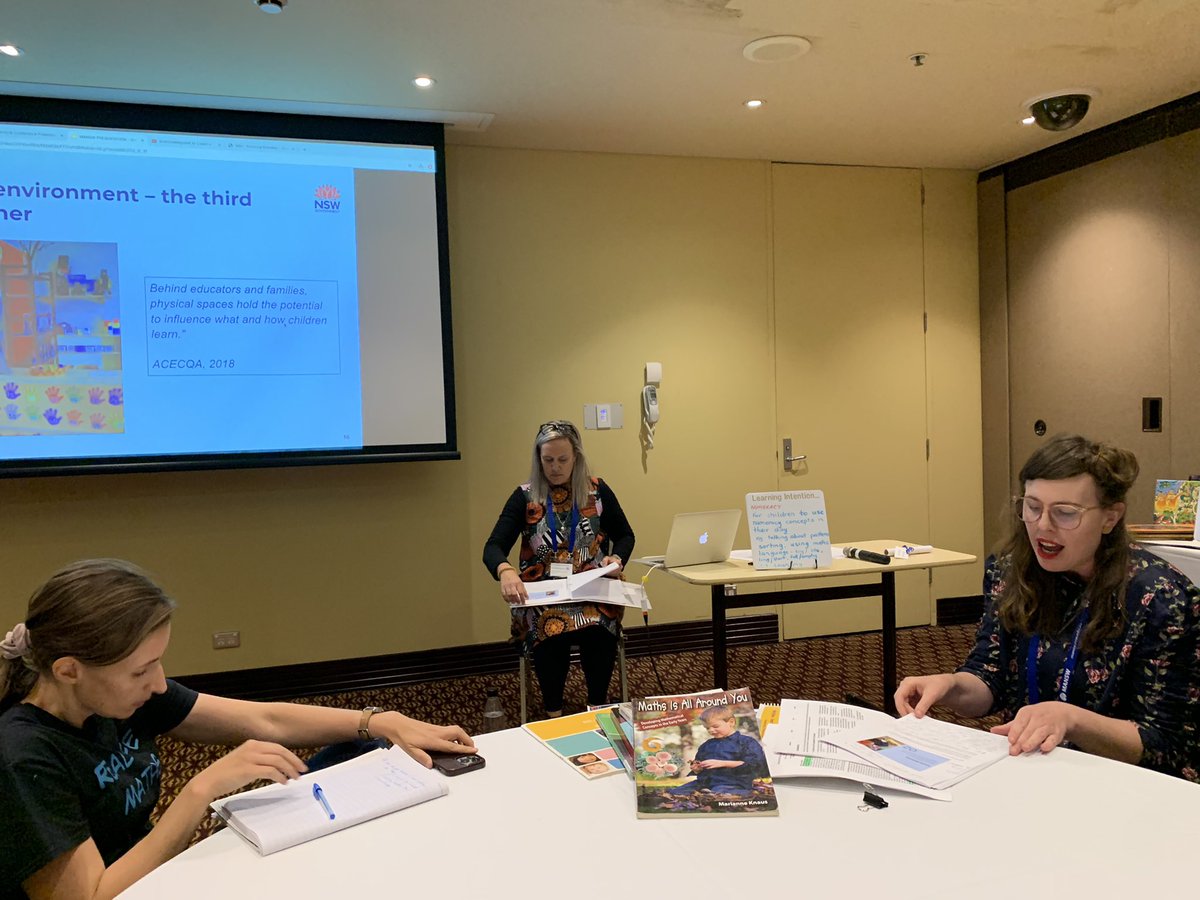 Excited to have presented with <a href="/rebeccakandrews/">rebecca andrews</a> today at the #manswprek8 conference. We represented preschool - reflecting on our ‘maths in preschool’ action research journey.