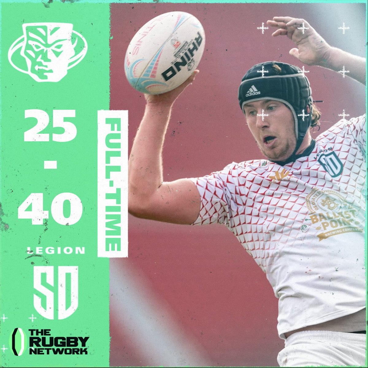 therugbynetwork's tweet photo. Another clinical victory for @SDLegion as they halt a two-game losing streak to knock off @utwarriorsrugby on the road ✅ #MLR2022 https://t.co/s45F7FUh1N