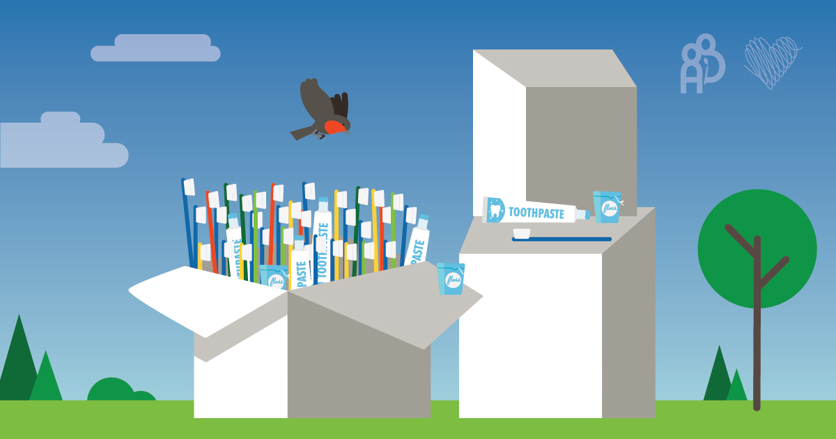 ABDentalFdn's tweet photo. This is not an April Fool! From April 1-30, our friends @ABDentalFdn &amp; @MaxiDentSoftware are working with us to raise money to supply @FoodBanksAlberta with oral hygiene kits. Donate to support the oral health of others! (https://t.co/mxO2GBcu3w) #oralhealthmonth #BrushUpAlberta https://t.co/2QZltAkeax