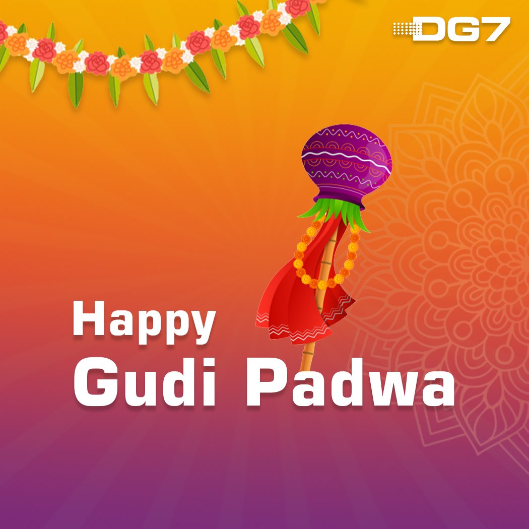 DG7India's tweet photo. May this new year bring along health, happiness, and prosperity to one and all. Happy #GudiPadwa!

#gudipadwa2022 #DG7 #FestiveVibes https://t.co/XmGlcj8O5R