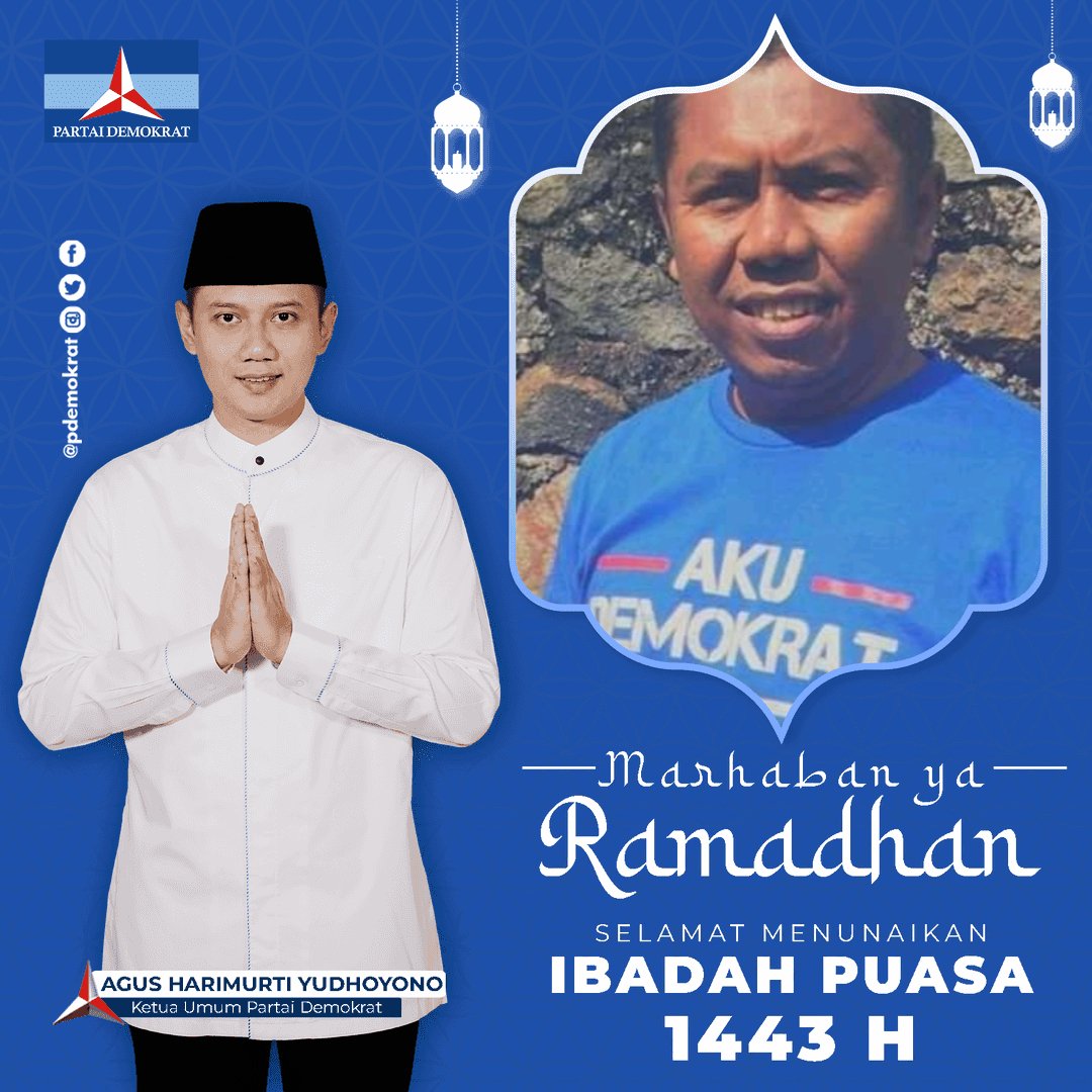 PadakSamson's tweet photo. Marhaban ya Ramadhan.. 
Selamat menunaikan ibadah puasa bagi sdra/i ku dan sahabat kenalan dimanapun berada.. Semoga di lancarkan ibadah puasanya.. Amin Amin 🙏🙏

@BennyHarmanID
@abdullah_apa 
@angkur_paskalis 
@AgusYudhoyono 
@PDemokrat_NTT https://t.co/HvIYBeEicg