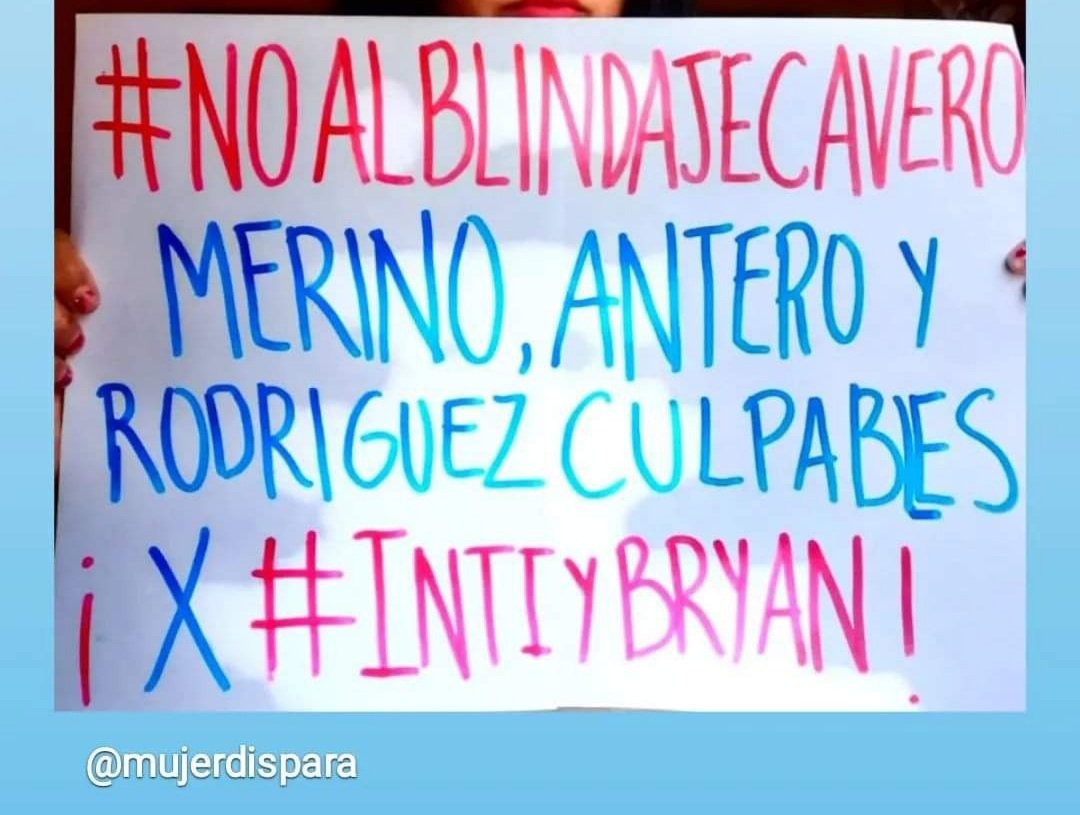 Sumy28892856's tweet photo. Estoy harta que normalizen la impunidad.#NoAlBlindajeCavero #IntiYBryan justicia y memoria ¡¡ https://t.co/zUw0Um44SU