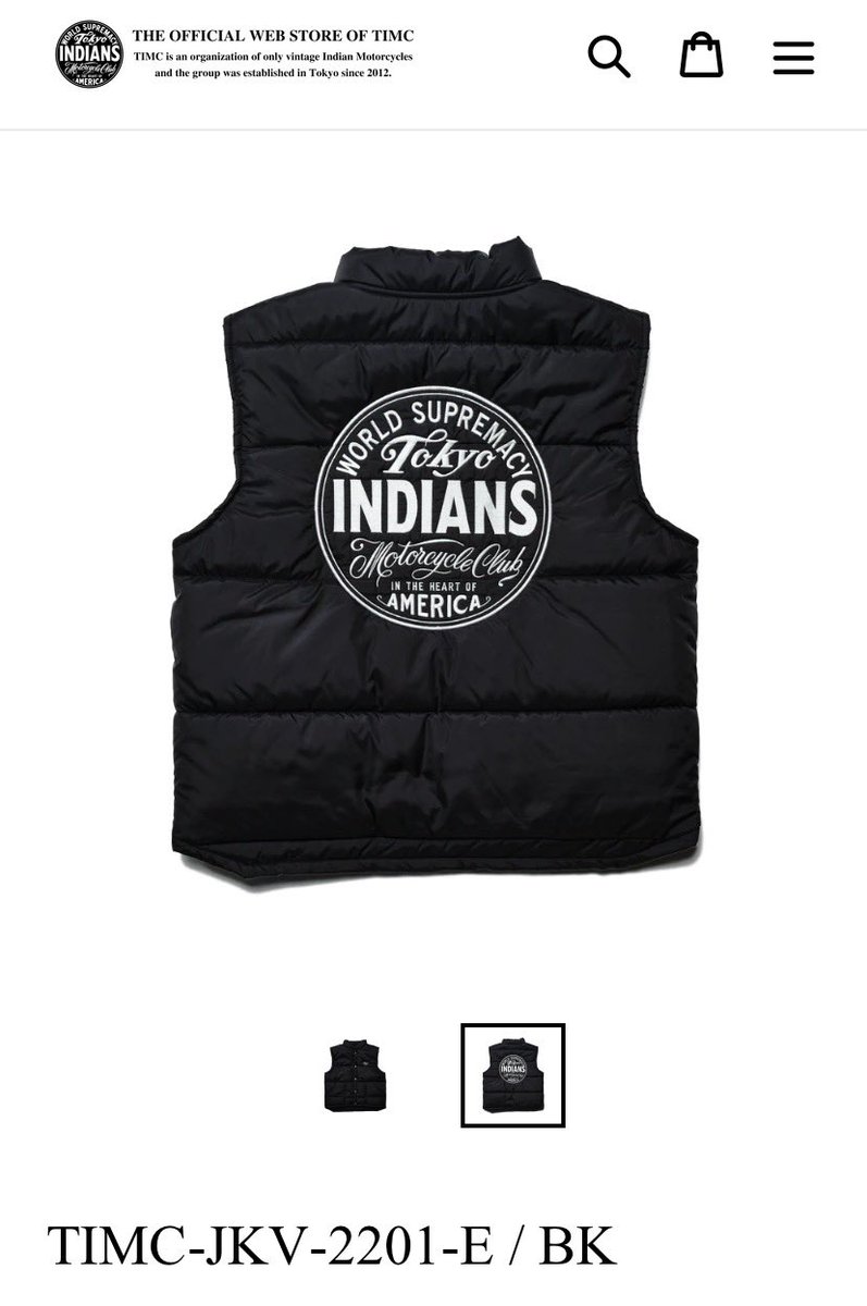 Tokyo Indians R-Puffy Vest 東京インディアンズ-