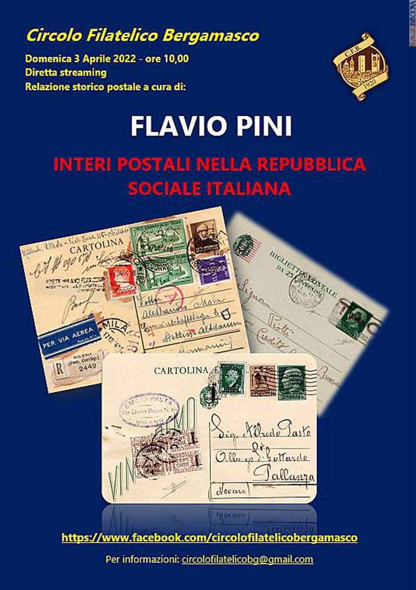 Vaccarinews's tweet photo. “#Interipostali nella Repubblica sociale italiana”, se ne parlerà domani a #Bergamo: https://t.co/lkrH3L2hdA https://t.co/B7U5pEs0MU