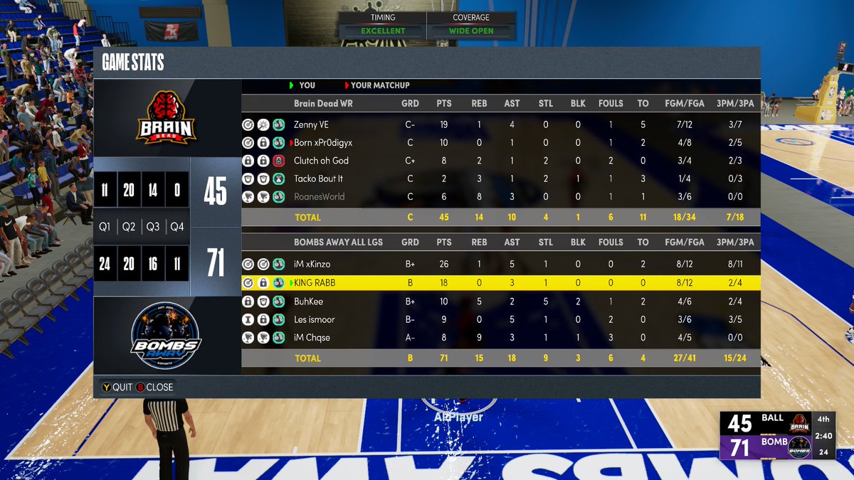 GGs to The BO1 gods on <a href="/BrainDead2kx/">Brain Dead 2k</a>  as we reverse 🧹 them in the 2nd RD of @WRproamleague Playoffs💣

PG:<a href="/xoKinzo/">Quinn🇹🇹🇧🇷</a> 🐕 
SG:<a href="/RabbTiller2K/">KING RABB 👑</a> 👑 
SF:<a href="/LESISMOOR_/">🤿.</a> 🔒 
PF:<a href="/cbucketz_/">xBuckeyy 🃏</a> 🛝 
C:<a href="/ChqseDown/">𝖈𝖍𝖖𝖘𝖊</a> 💎

Coach: @HC_AirToken 

<a href="/ENG2k/">E.N.G.</a> <a href="/UnifiedProAm/">Unified Pro-Am Association</a> @llNapll @youFamousEnough <a href="/yeynotgaming/">LVI YEY</a>