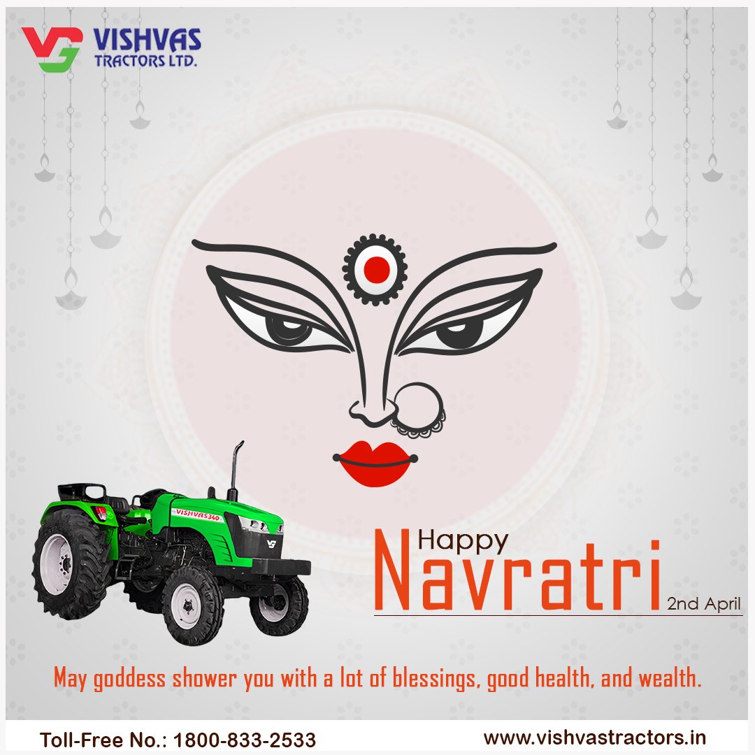 TractorsVishvas's tweet photo. May goddess shower you with a lot of blessings, good health, and wealth...
Wish you all a very Happy Chaitra Navratri!🙏
.
#NavratriWishes #ChaitraNavratri2022 #Shailputri #warmwishes #happynavratri #maaShailputri #VishvasTractor #Quiz #toughhardum #like4follows https://t.co/C98rJnqveC