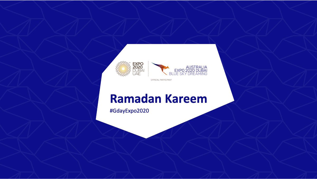 Ramadan Kareem from #TeamAustralia  @expo2020dubai

#GDayExpo2020 #Expo2020 #Dubai #UAE #AusAtExpo #AustralianPavilion #Ramadan  #ramadanmubarak   #RamadanKareem  #Ramadan2021