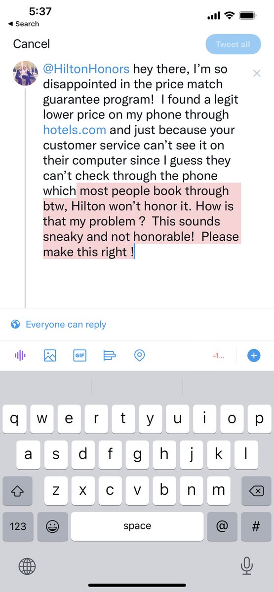 SeifferTraci's tweet photo. @HiltonHonors https://t.co/dv74SN3cfo