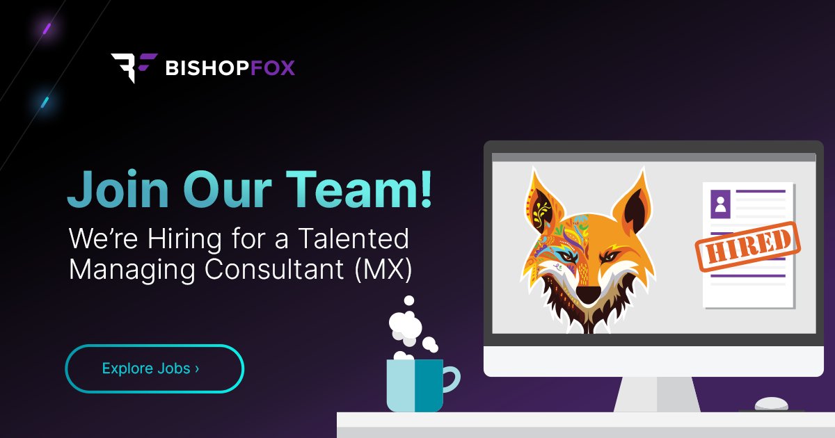 bishopfox's tweet photo. Bishop Fox #Mexico is #hiring for a Managing #Security Consultant! If that sounds like an #infosecjob opportunity you've been waiting for, see the job posting for all the information you need: https://t.co/mjGDYGV3sl #Infosecjobs #remotework https://t.co/dUjpuRBwjs