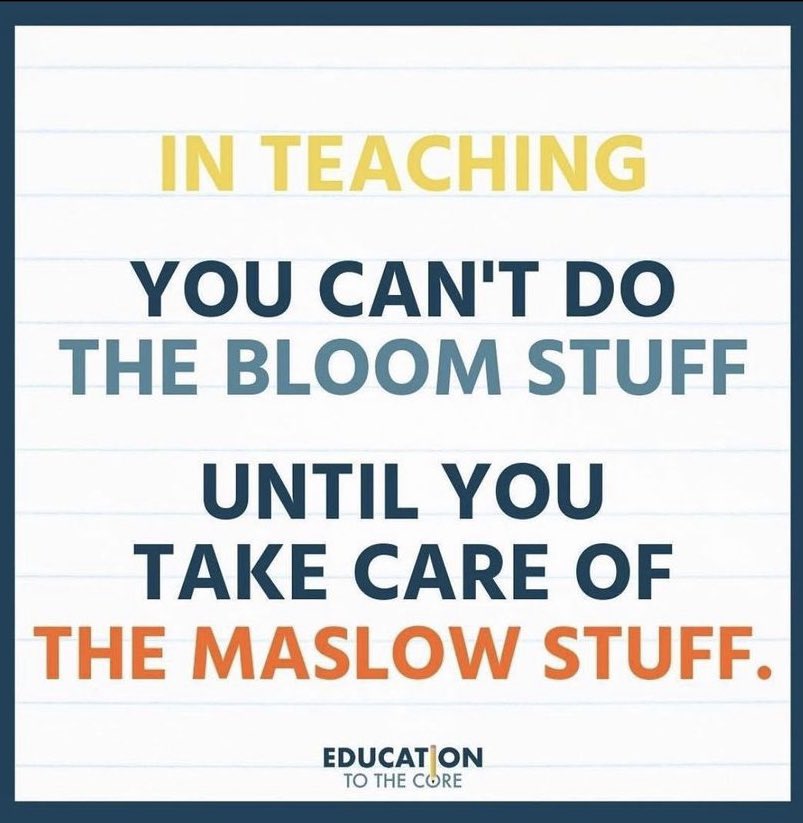 Relationships will forever and always be the game changer in a classroom and school. The true foundation of our work. 

Let’s continue to build a love of learning within our students.