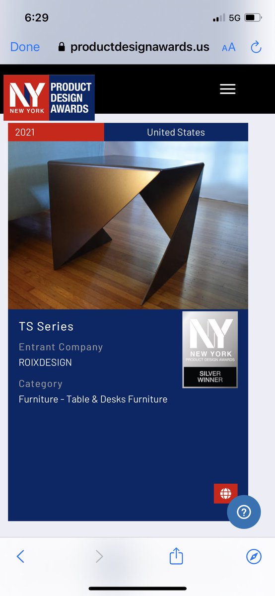 ROIXDesign's tweet image. Excited to find out my TS Series collection got silver at the New York Product Design Awards. #design #architect #interior designer #interior #modern #project #living #style #art #designer #contemporary #love #space #design