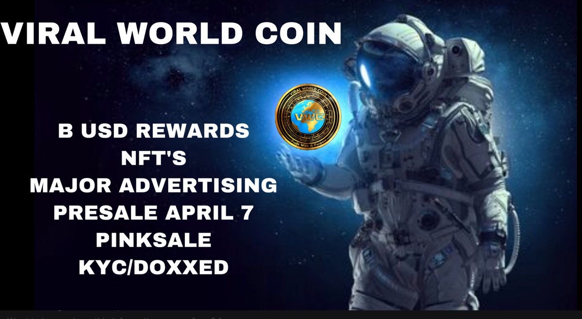 ViralWorldCoin's tweet photo. 12 HOURS TO GO 
BANNER ADDS BEGIN ON COINDISCOVERY APP
 PUBLIC PRE SALE APRIL 7 PINKSALE 

https://t.co/9ucpzy6XqU

#coindiscovery #moonshot #BinanceSmartChain #btc #invest #presaletoken https://t.co/phJY1VdlKq