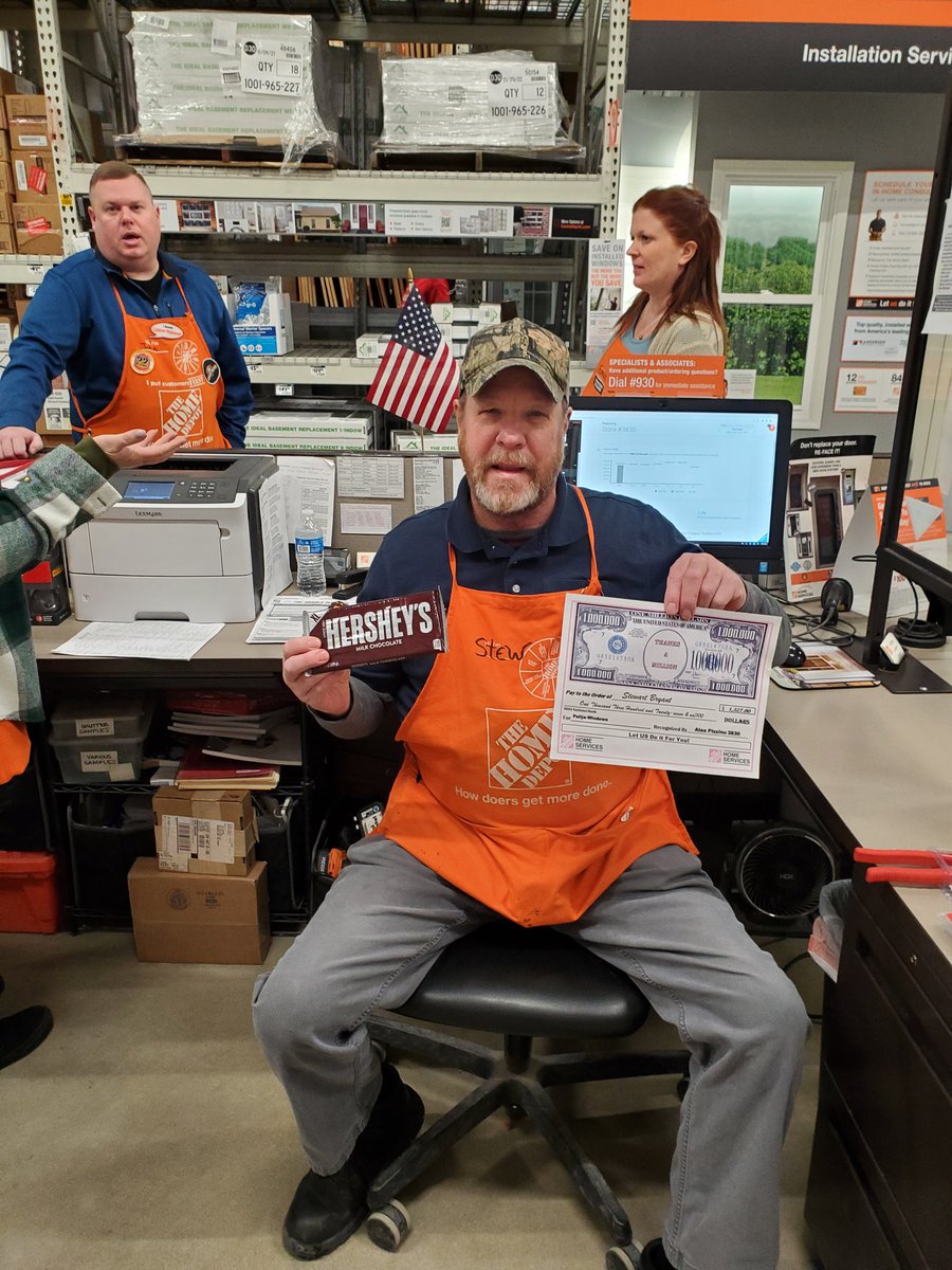 DawnHawes7HDI's tweet image. Congratulations Tina and Stew at Store 3830 driving windows appointments for our customers and helping them Making their Home Improvement Dreams come true! Great job keep up the great work!