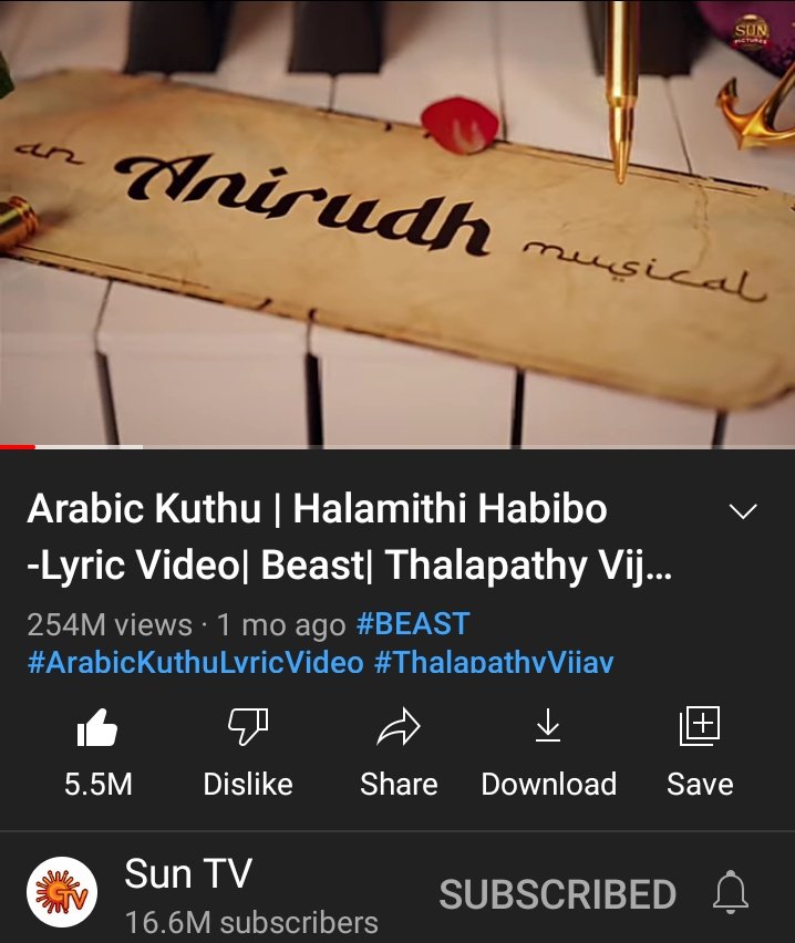 Raju__Vj's tweet photo. #ArabicKuthu 5.5Million Likes 🔥🔥 https://t.co/6GOsd2bfRt