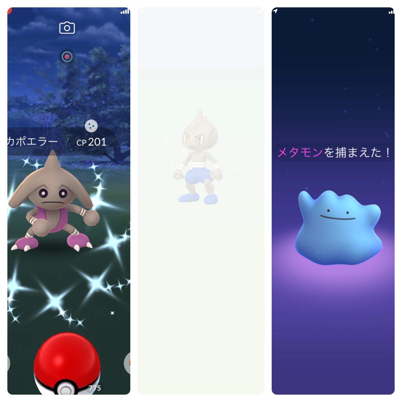 にじゅうまる 今週は収穫ありあり ポケモンgo 色違いポケモン 色違い カポエラー バルキー メタモン T Co Q2ditmfaqg Twitter