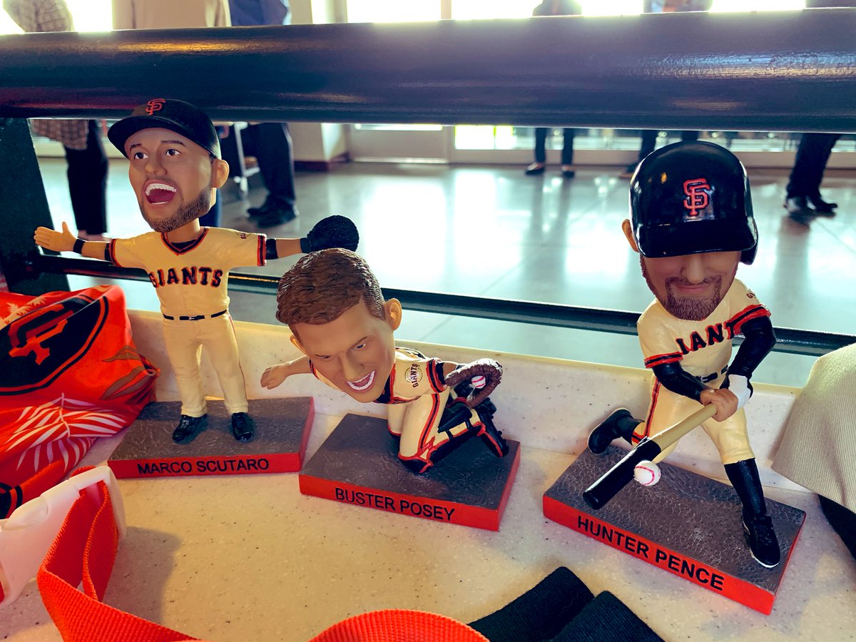 ThirdandKing's tweet photo. Nostalgic for 2012? The Matt Cain Perfect Game bobblecard is the giveaway for June 12, and the 2012 World Series championship team reunion on Aug. 13 features a giveaway with one of three bobbleheads: Scutaro, Posey or Pence. #sfgiants #gameup https://t.co/dHMpNMRjXv