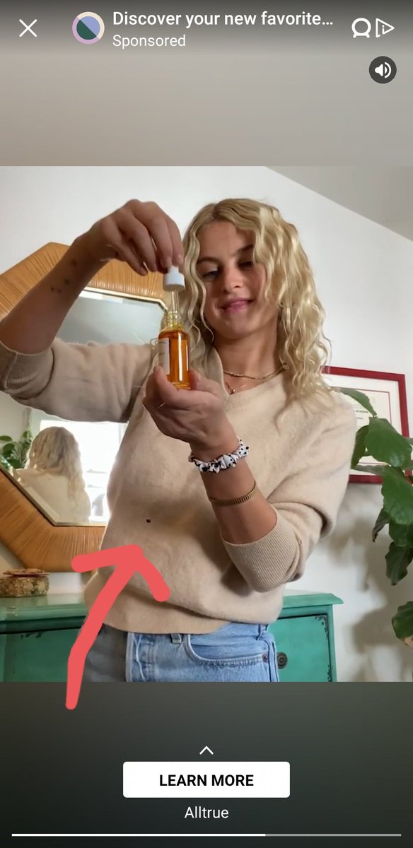 Normally this wouldn't bug me at all, but every time I see this ad I just keep noticing what looks like a hole in her sweater....  #Advertising #Ads