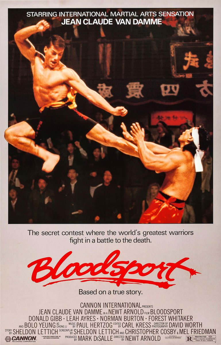 Bloodsport (1988) is an incredible film about a US Army Captain who goes AWOL to fight in a brutal underground full-contact tournament in Hong Kong. The best martial arts movie ever.