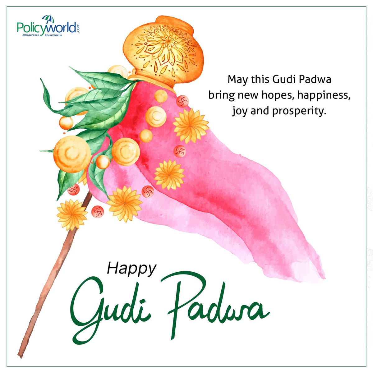 policyworld_ins's tweet photo. Happy Gudi Padwa 2022!
#policyworld #sahikadam #insurancepolicies #financialplanning #financialgoals #life #secureyourfuture #getinsured #happy #gudipadwa #2022
"POLICYWORLD", YOUR RELIABLE INSURANCE SOLUTION PARTNER.
For More Details https://t.co/CIsVdwnY37 https://t.co/BOUPn5lhuw