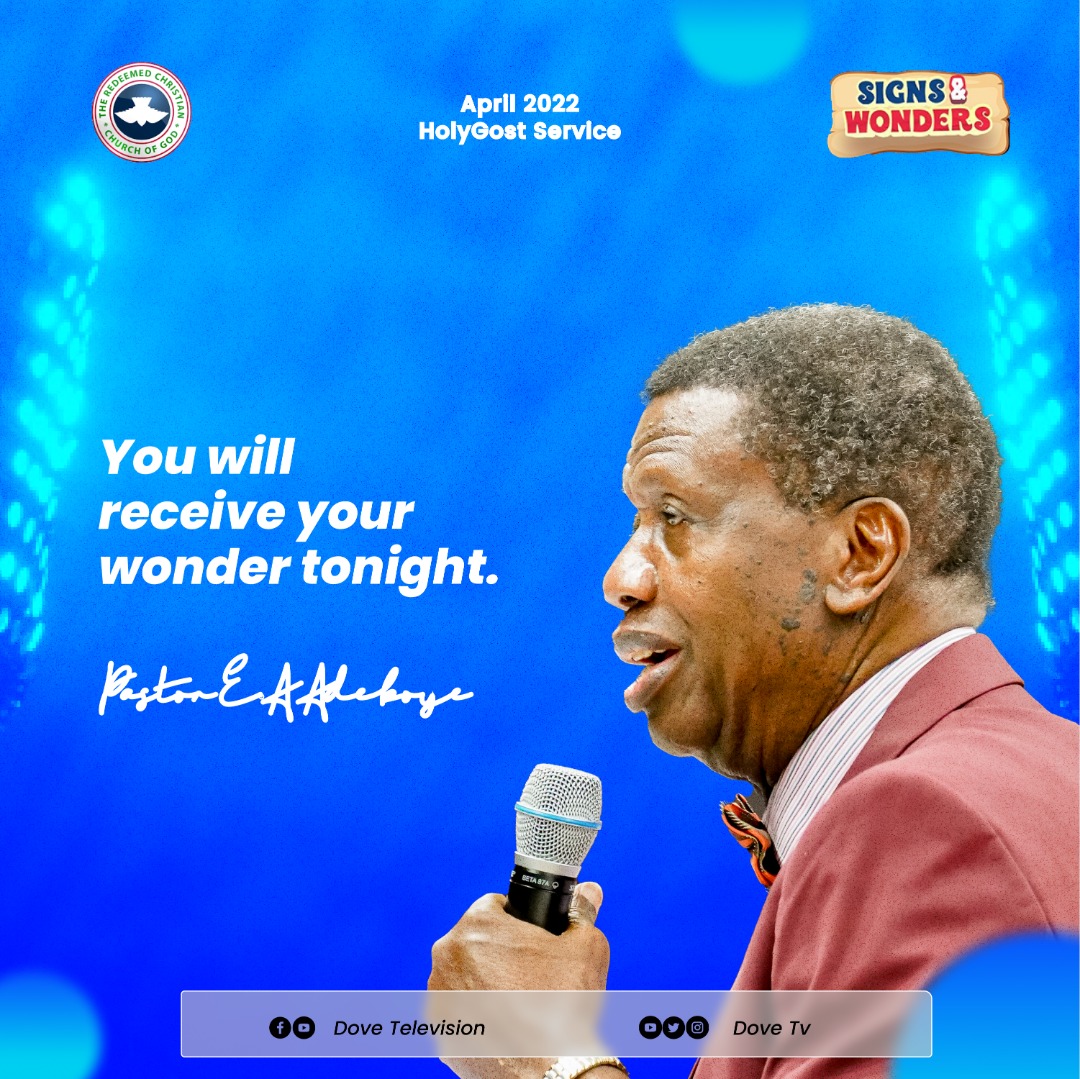 dovetv's tweet photo. #Prayers from Pastor E.A. Adeboye.
#DoveTelevision
#RCCG
#AprilHolyGhostService
#signsandwonders
#children
#OhPrimeTv https://t.co/14QvgIeVLF
