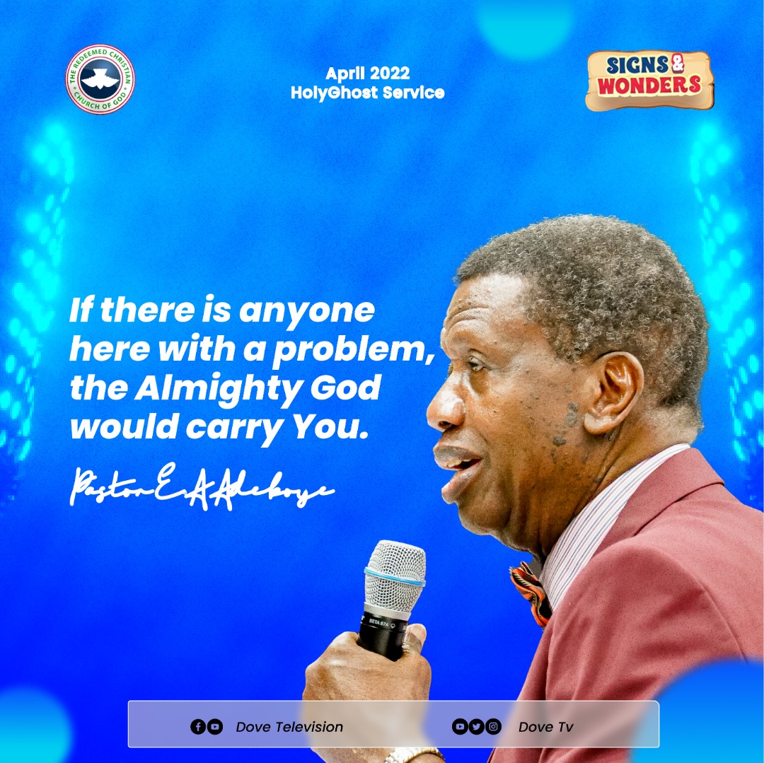 dovetv's tweet photo. #Prayers from Pastor E.A. Adeboye.
#DoveTelevision
#RCCG
#AprilHolyGhostService
#signsandwonders
#children
#OhPrimeTv https://t.co/14QvgIeVLF