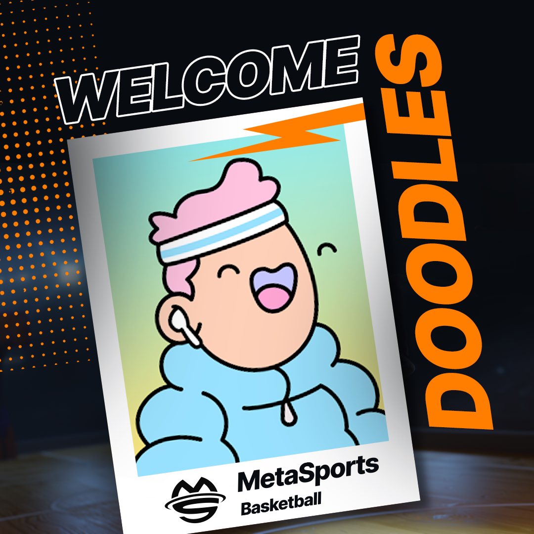 Metasportsbball's tweet photo. Let’s welcome the @doodles to MetaSports! 🏀❤️

Rt &amp; Tag them in the comments!
One comment will get 1 WL spot 🏆🚀 https://t.co/ePlOji7zvY